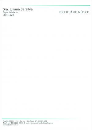 RECEITUÁRIO MÉDICO CIANO  A5 (15x21cm)    
