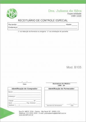 RECEITUÁRIO DE CONTROLE ESPECIAL ENDOCRINOLOGIA - AMAZONAS Papel Autocopiativo 56g A5 (15x21cm) Frente Colorido e Verso em Branco.   